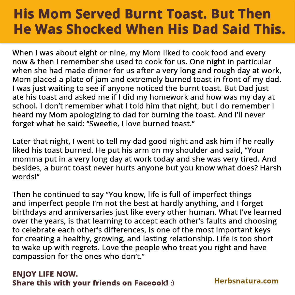 Burned Toast Beautiful Story